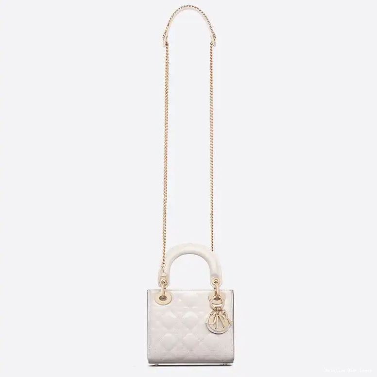 Cheap Calfskin Cannage Dior Mini Patent Bag White Lady 0603 Luxury